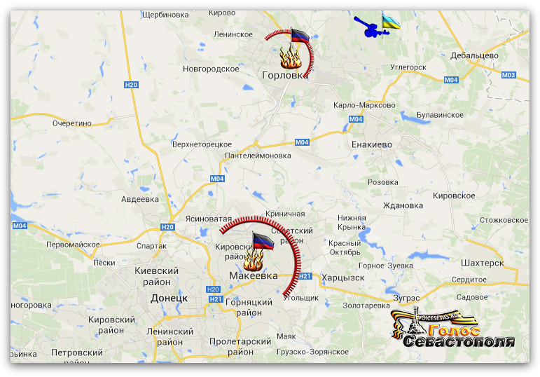 Горловка донецкая область новости сегодня карта