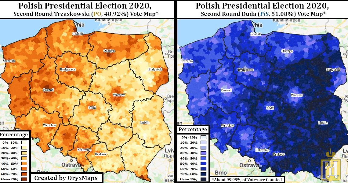 Карта выборов в польше