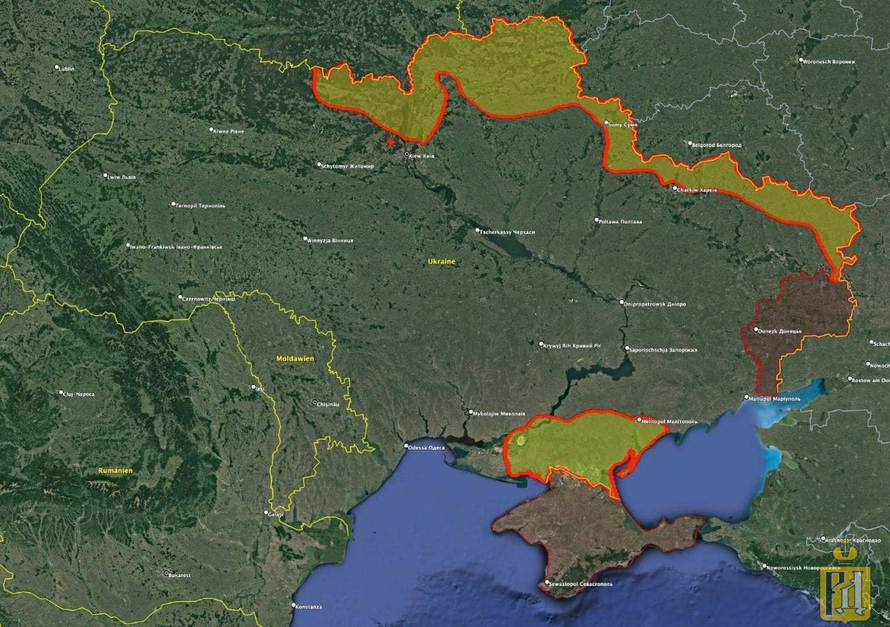 Карта Украины продвижение войск России
