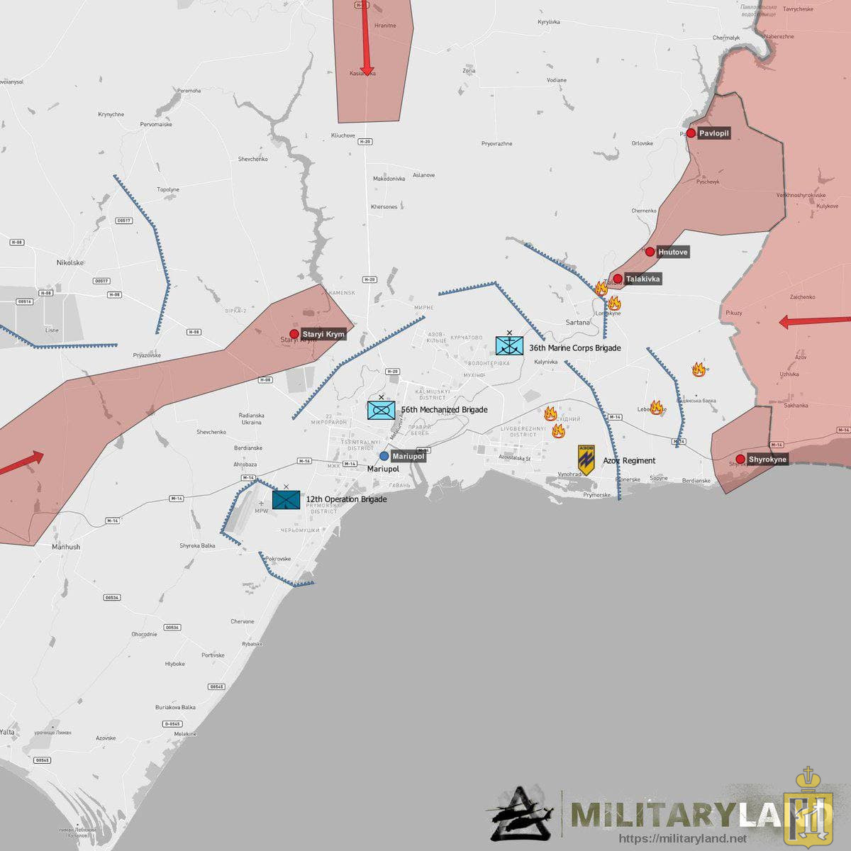 Карта освобождения мариуполя