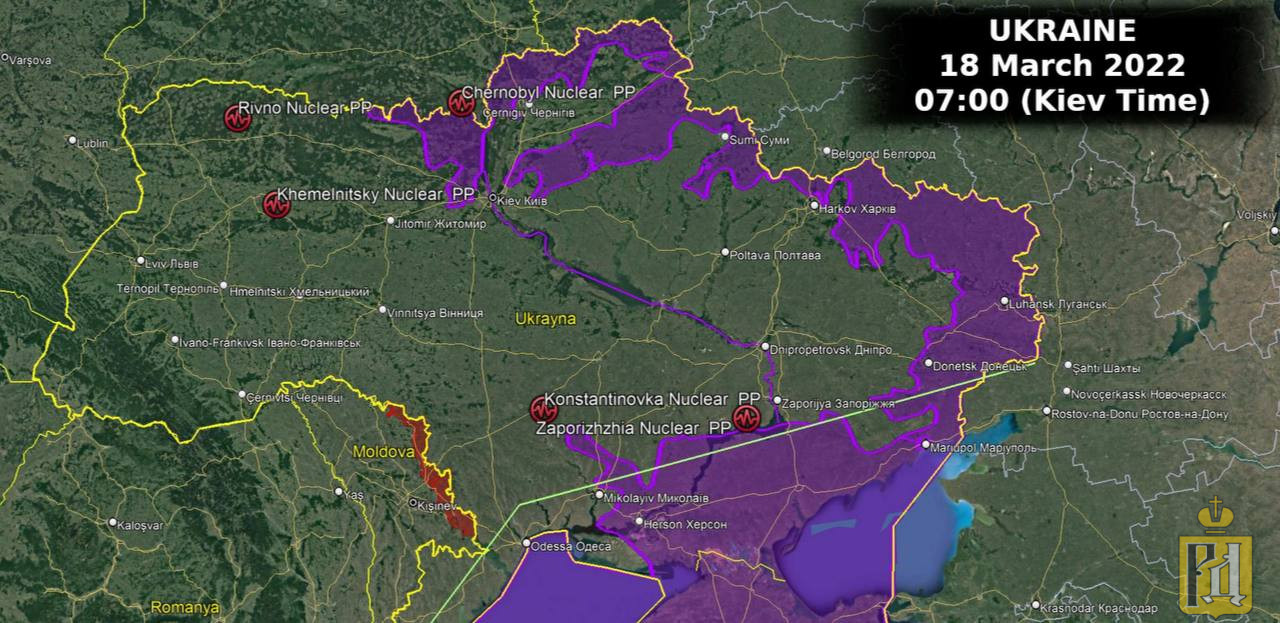 Карта сво на украине на март 2022