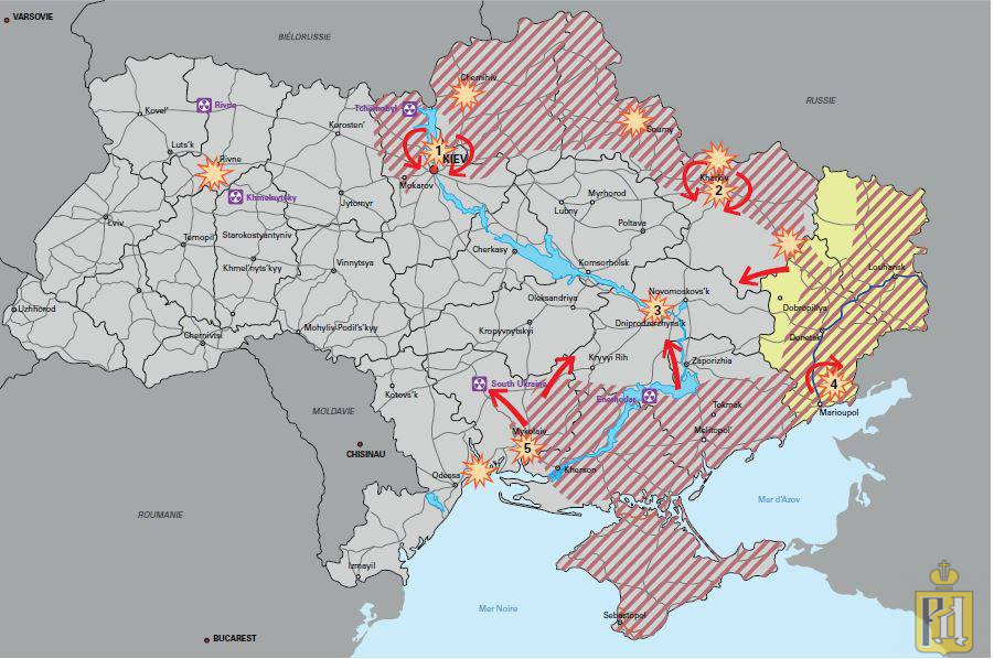 Карта боевых действий на 25 февраля 2022