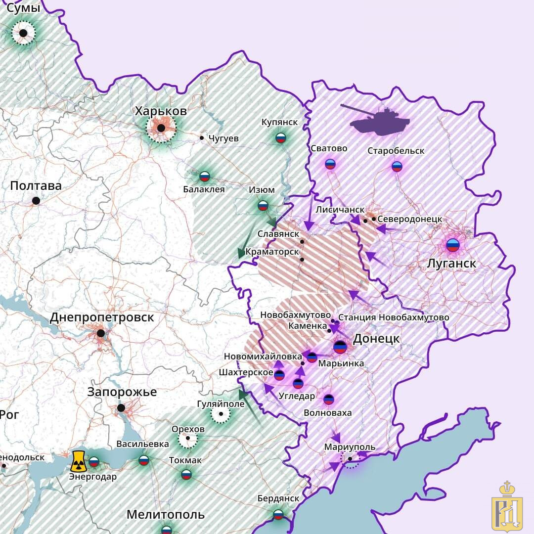 Карта боевых действий на донбассе на сейчас