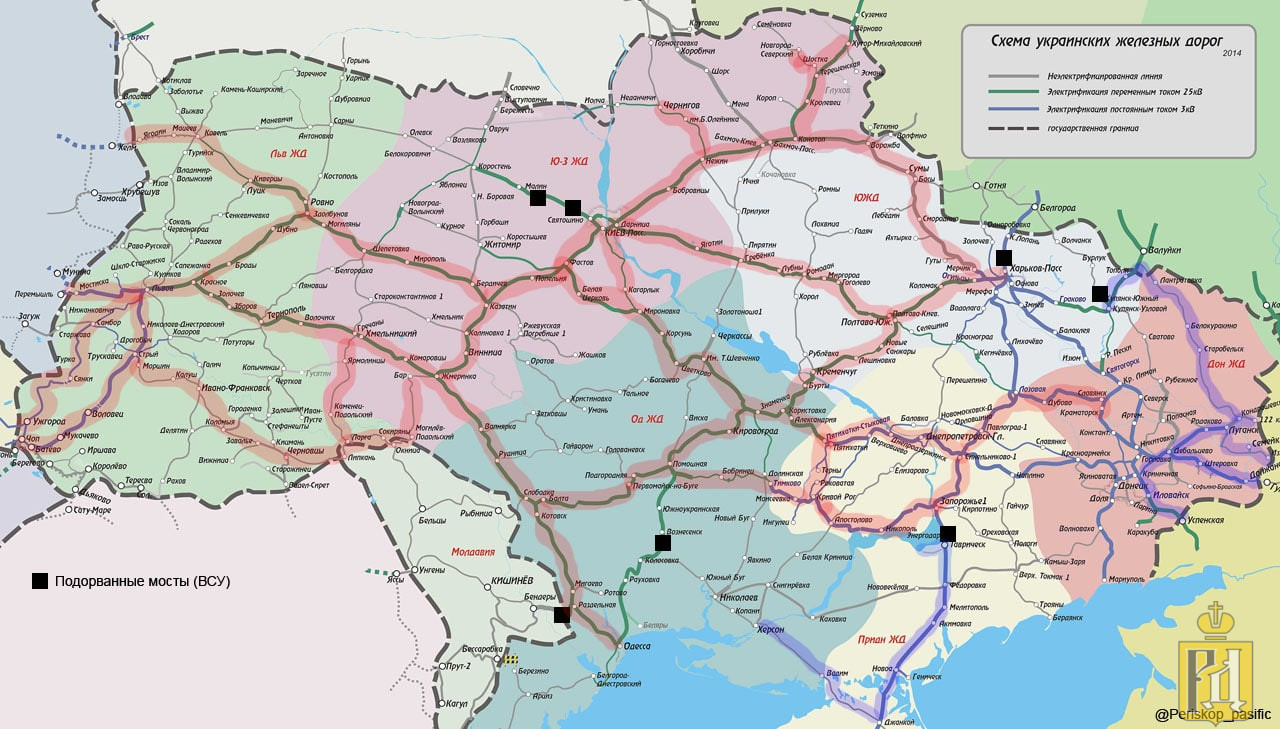 Карта жд украины с областями и городами на русском