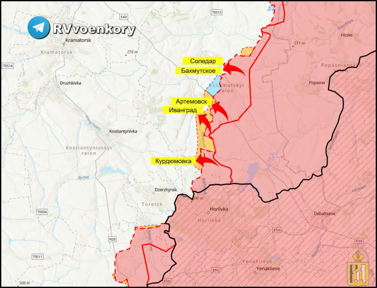 Карта военных действий и ситуация на фронтах