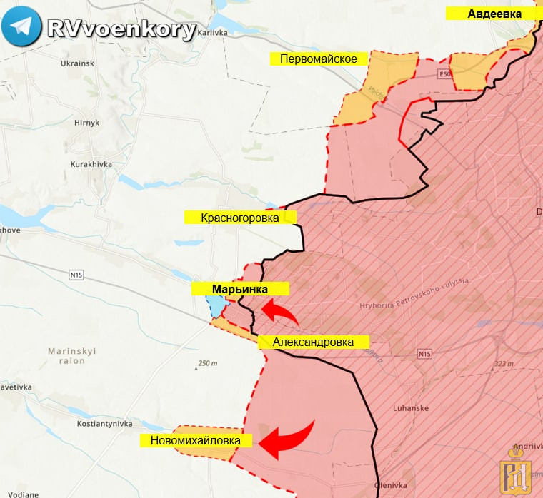 Карта боевых действий под артемовском