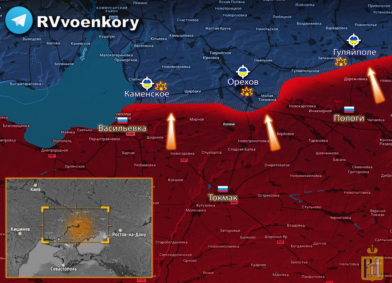 Карта боев в запорожье