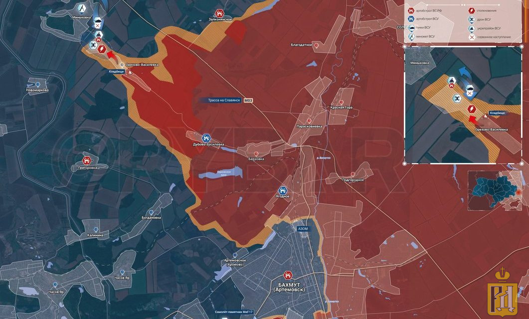 Ситуация в бахмуте сейчас карта