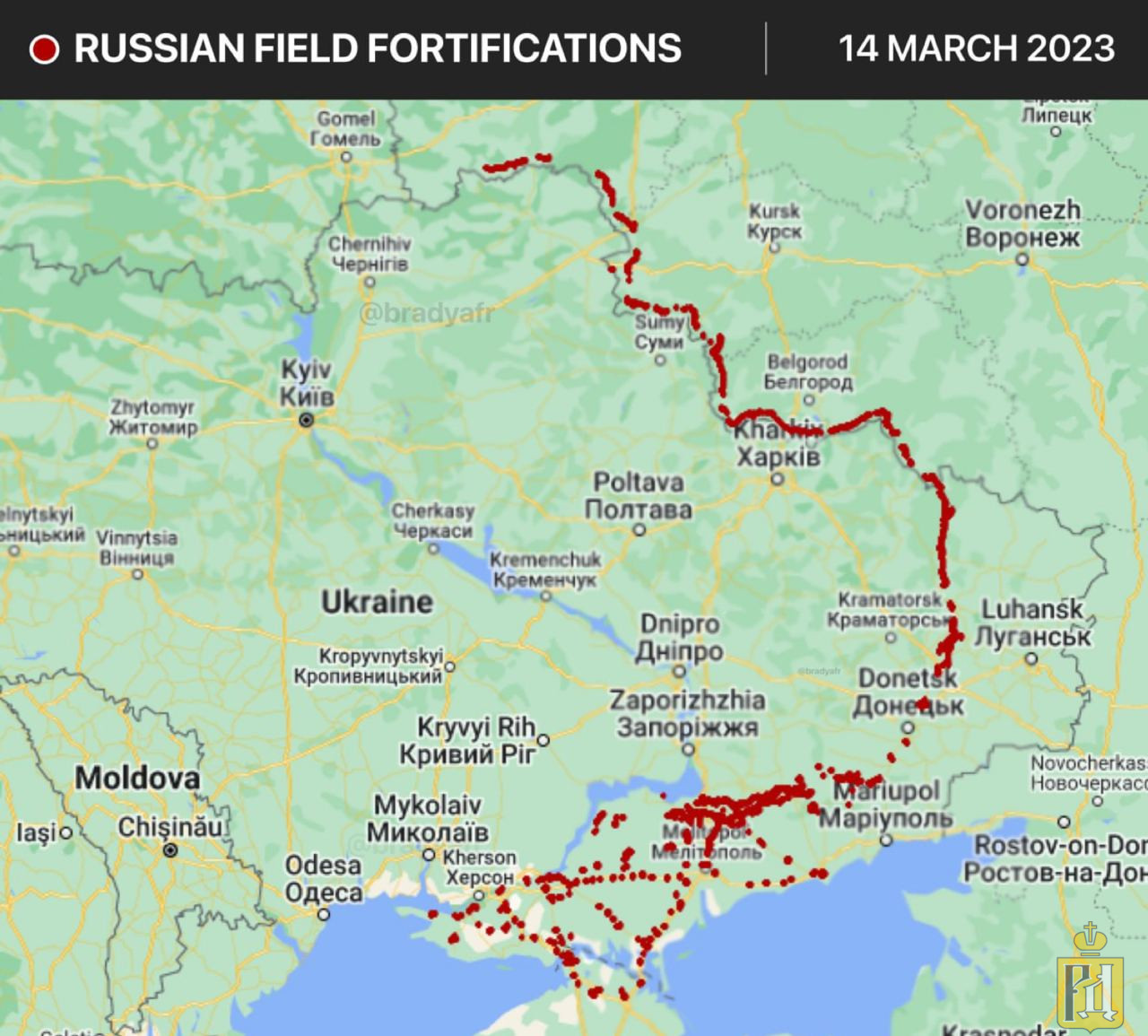 Карта укрепрайонов всу