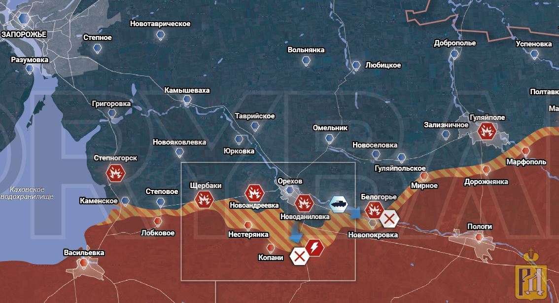 Пологовский район запорожская область карта боевых действий