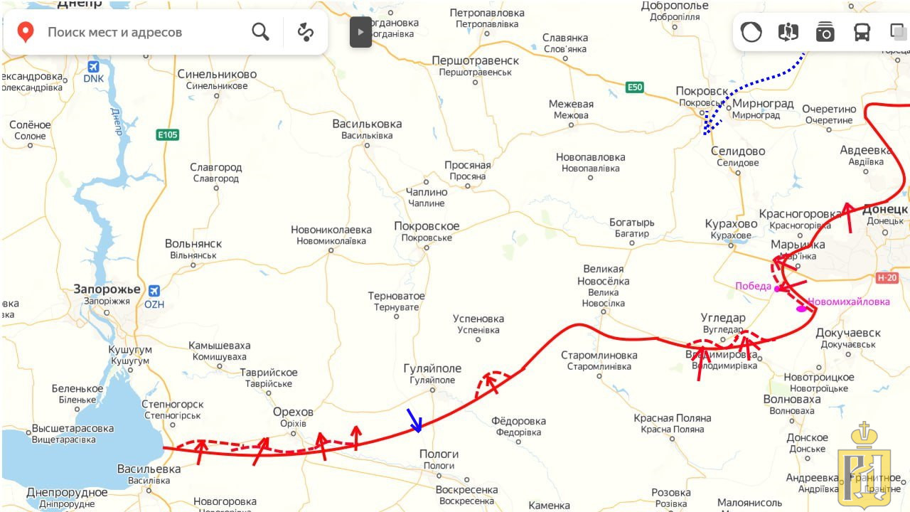 Бои в запорожской области сегодня карта боевых действий