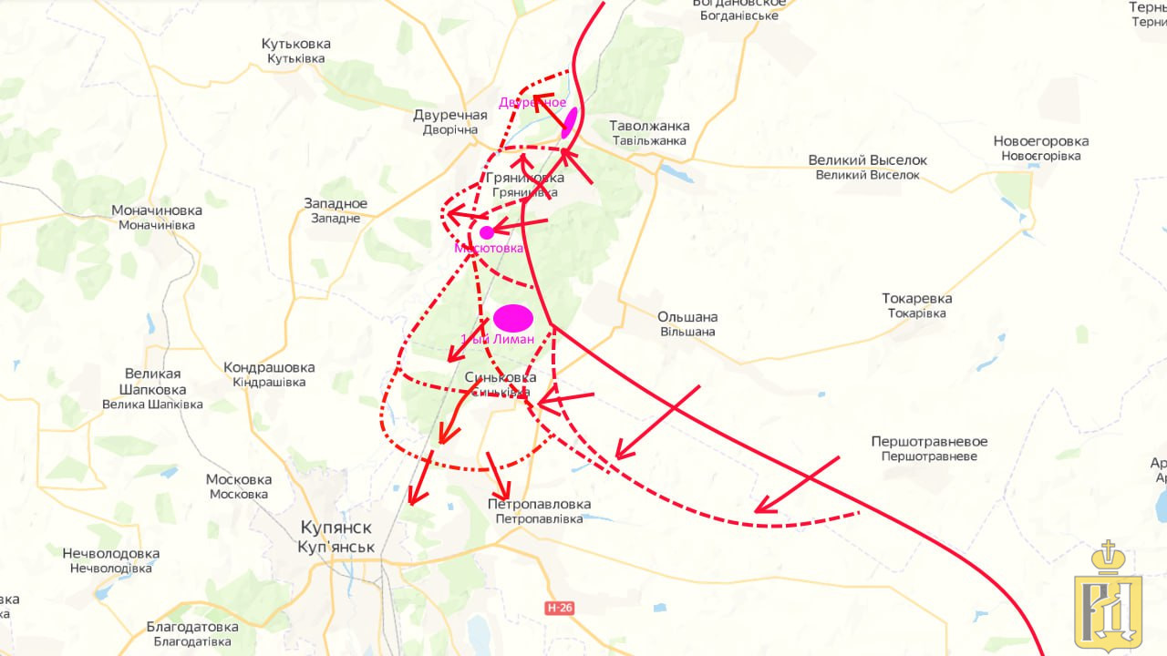 Карта фронта в донецкой области