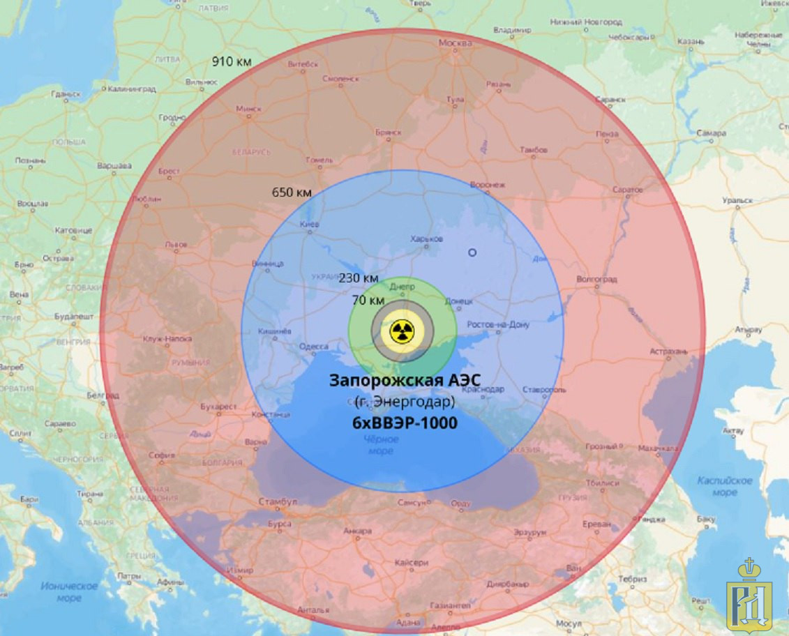 Карта радиационной обстановки на украине