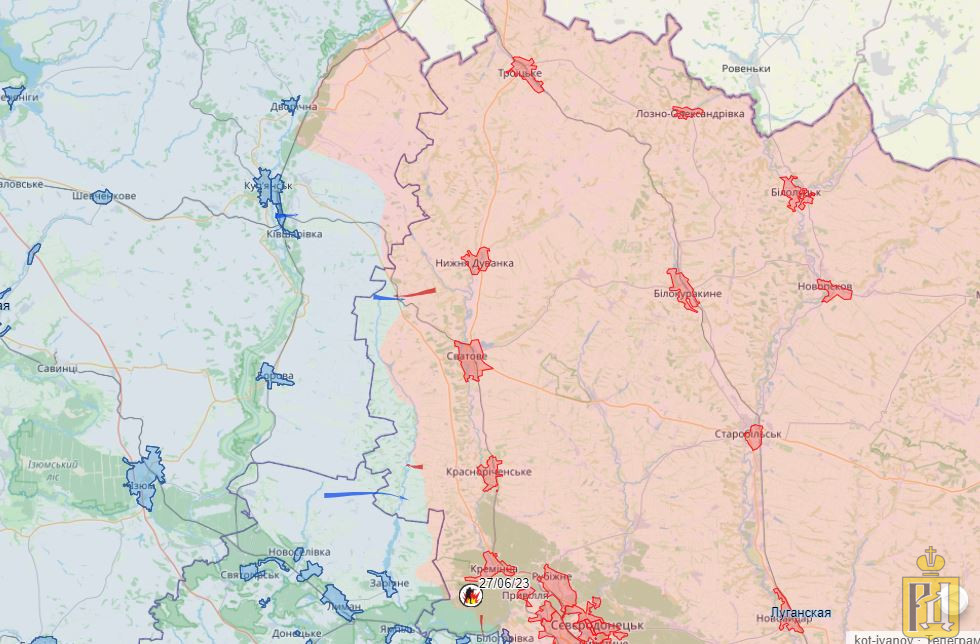 Обстановка под бахмутом на сегодня карта