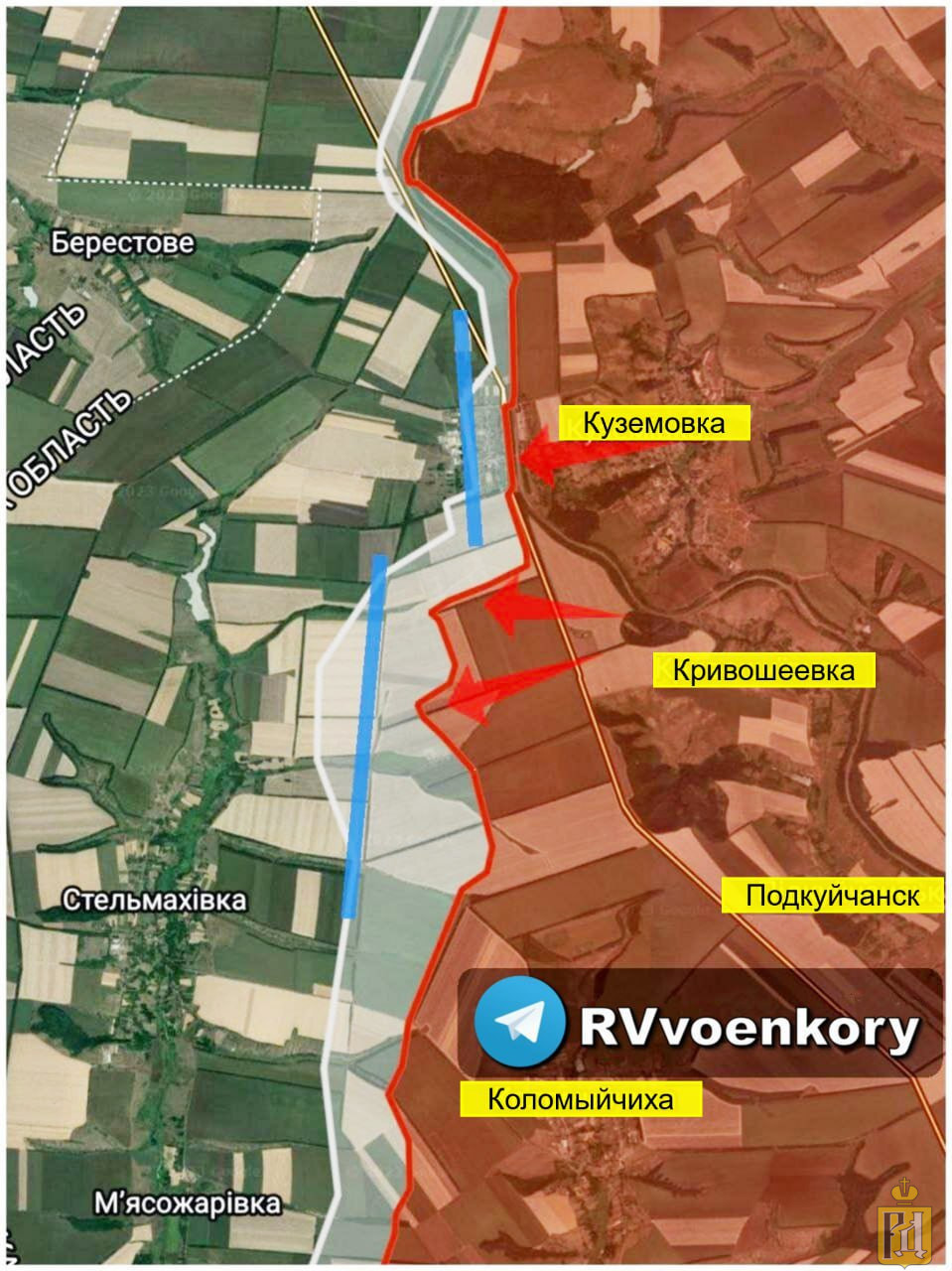 Карта боевых действий на купянском направлении