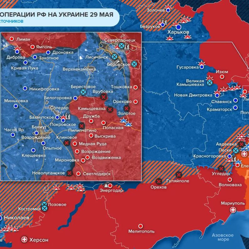 Карта боевых действий на украине на сегодня в реальном времени на карте сегодня