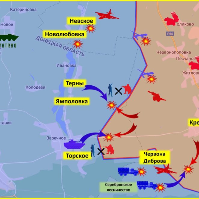 Карта россии с донецком